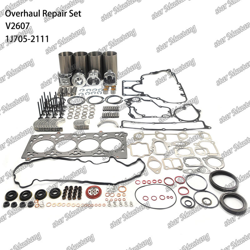 V2607 Overhaul Rebuild Kit Cylinder Liner Piston With Pin Kit Valve Seat Valve Guide Gasket Kit For Kubota