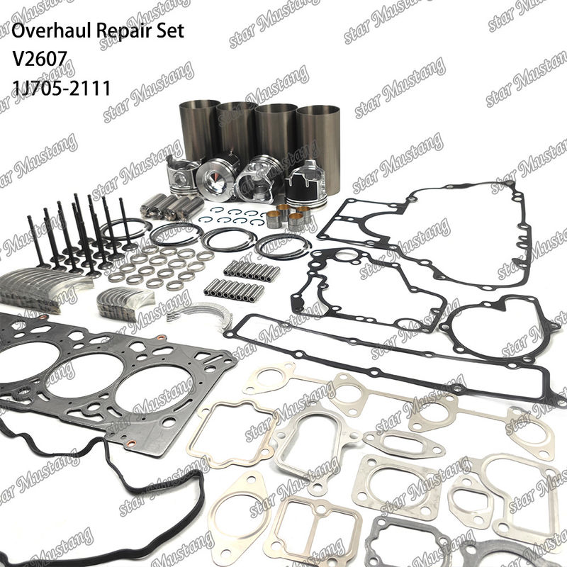 V2607 Overhaul Rebuild Kit Cylinder Liner Piston With Pin Kit Valve Seat Valve Guide Gasket Kit For Kubota