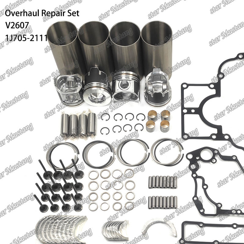 V2607 Overhaul Rebuild Kit Cylinder Liner Piston With Pin Kit Valve Seat Valve Guide Gasket Kit For Kubota
