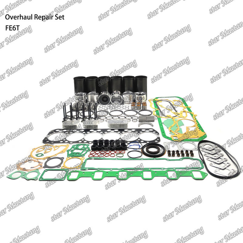 FE6 12V Overhaul Repair Kit Cylinder Liner Piston Kit Gasket Kit Valve Seat Guide Main Bearing Con Rod Bearing For Hino