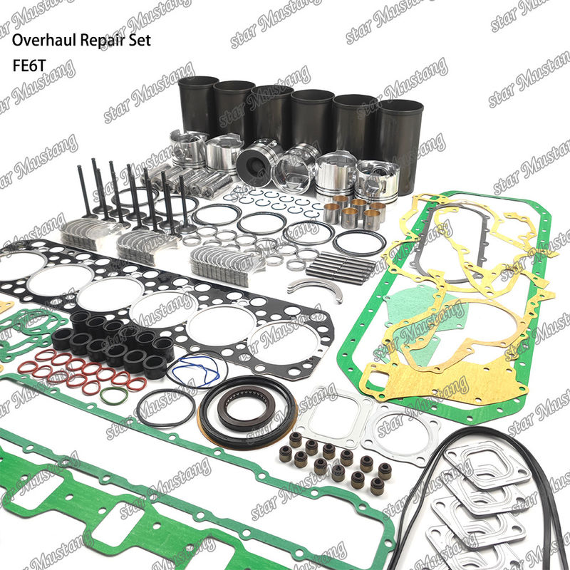 FE6 12V Overhaul Repair Kit Cylinder Liner Piston Kit Gasket Kit Valve Seat Guide Main Bearing Con Rod Bearing For Hino
