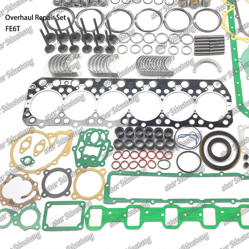 FE6 12V Overhaul Repair Kit Cylinder Liner Piston Kit Gasket Kit Valve Seat Guide Main Bearing Con Rod Bearing For Hino