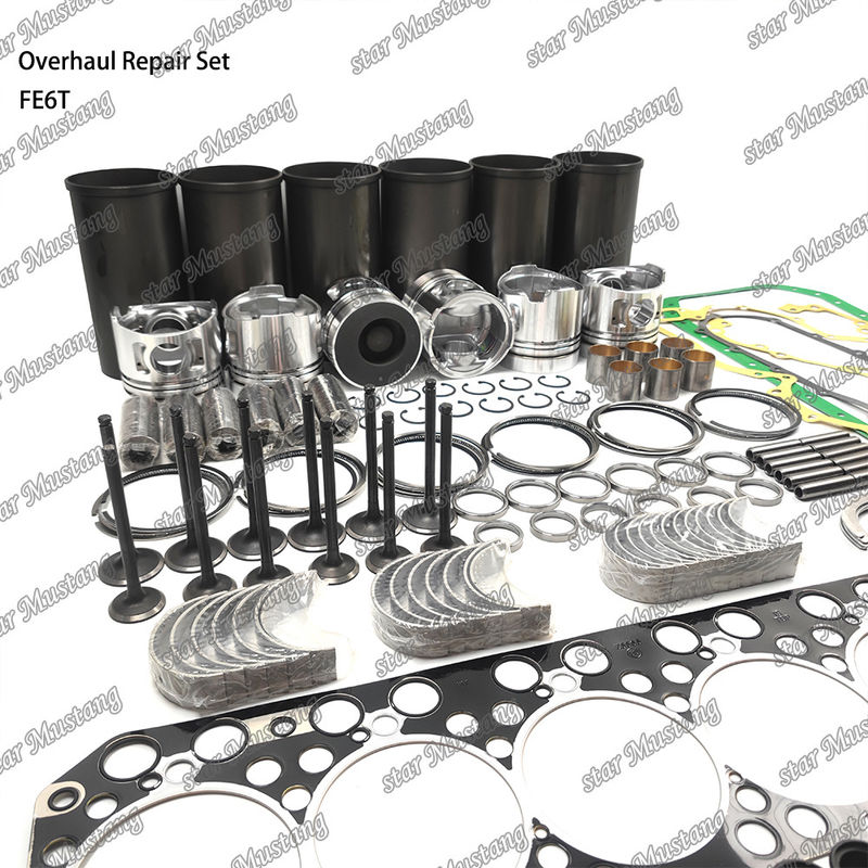 FE6 12V Overhaul Repair Kit Cylinder Liner Piston Kit Gasket Kit Valve Seat Guide Main Bearing Con Rod Bearing For Hino