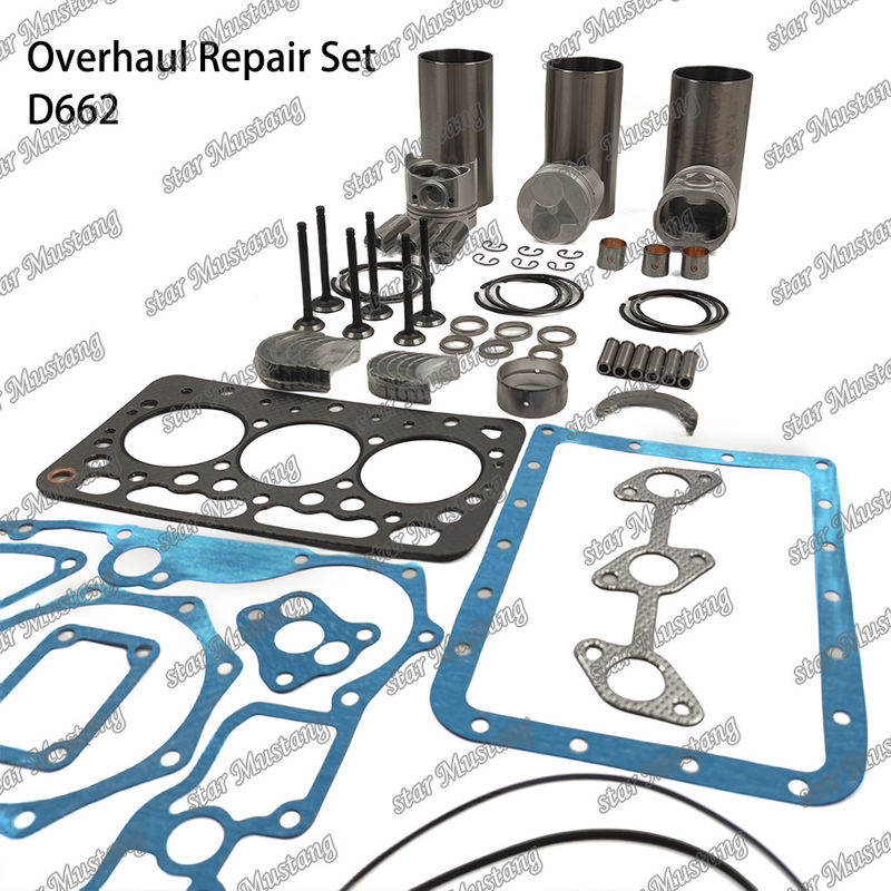 D662 Overhaul Repair Kit Cylinder Liner Piston Kit Gasket Kit Valve Seat Guide Main Bearing Con Rod Bearing For Kubota