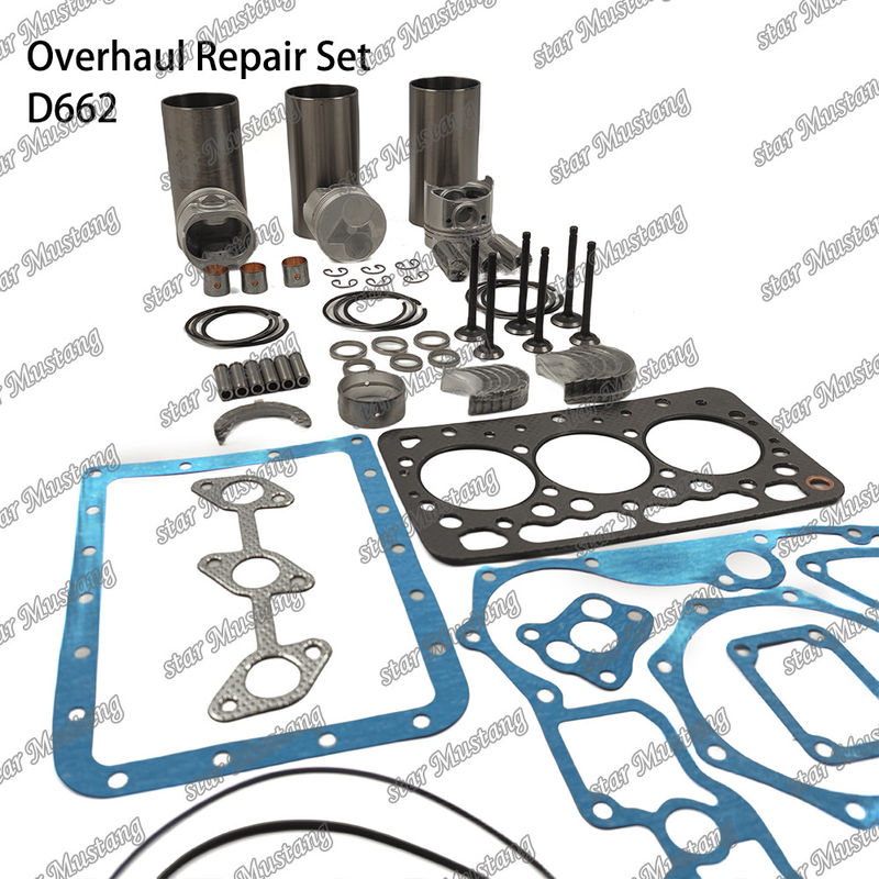 D662 Overhaul Repair Kit Cylinder Liner Piston Kit Gasket Kit Valve Seat Guide Main Bearing Con Rod Bearing For Kubota