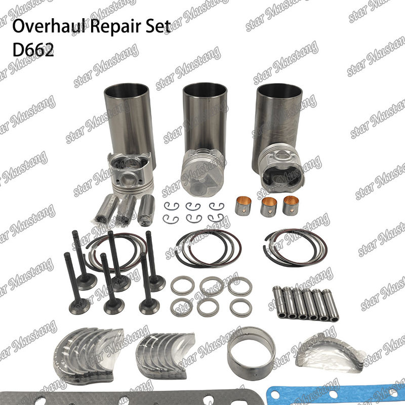 D662 Overhaul Repair Kit Cylinder Liner Piston Kit Gasket Kit Valve Seat Guide Main Bearing Con Rod Bearing For Kubota