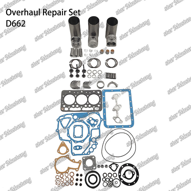D662 Overhaul Repair Kit Cylinder Liner Piston Kit Gasket Kit Valve Seat Guide Main Bearing Con Rod Bearing For Kubota