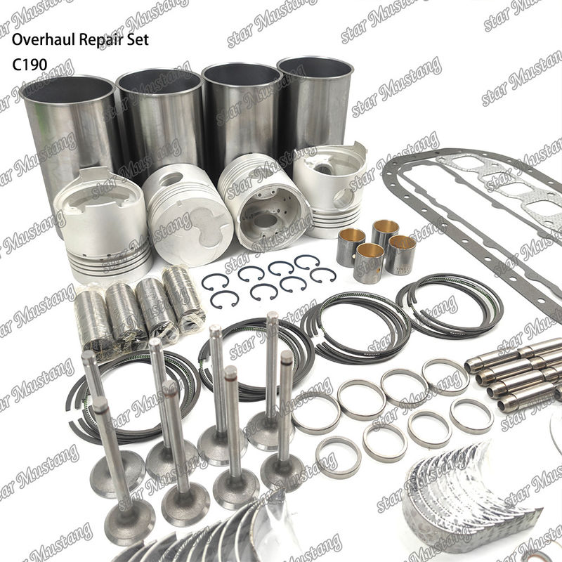C190 Overhaul Repair Set Cylinder Liner Piston Kit Gasket Kit Valve Seat Guide Main Bearing Con Rod Bearing For Isuzu
