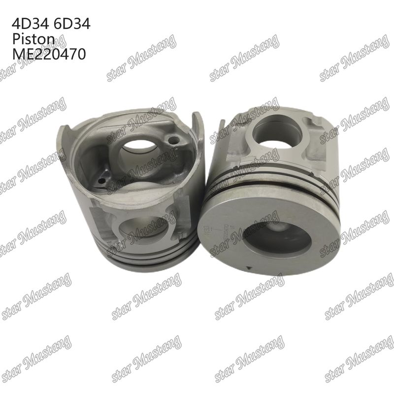 6D34 Engine Piston Pin Hole 36mm With Alfin With Oil Gallery ME220470 For Mitsubishi Engine Spare Parts