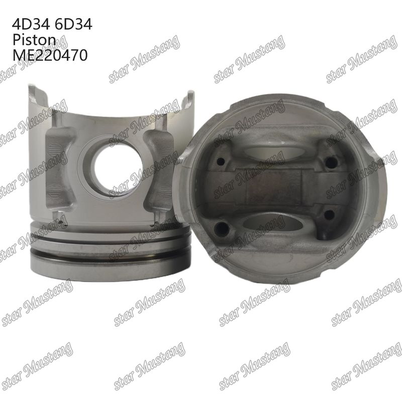 6D34 Engine Piston Pin Hole 36mm With Alfin With Oil Gallery ME220470 For Mitsubishi Engine Spare Parts