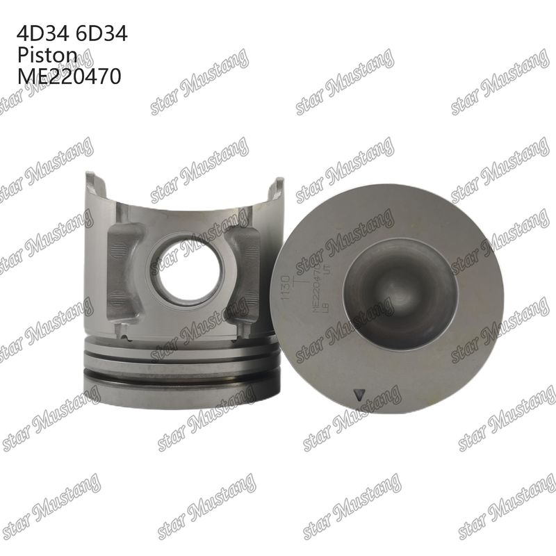 6D34 Engine Piston Pin Hole 36mm With Alfin With Oil Gallery ME220470 For Mitsubishi Engine Spare Parts