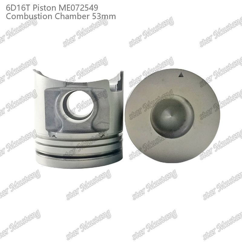 6D16T-24V Engine Piston Chamber Size 53mm 3kx2.5x4mm Pin Hole 38mm ME072549 For Mitsubishi Engine Spare Parts