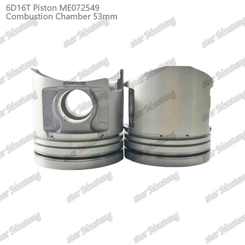 6D16T-24V Engine Piston Chamber Size 53mm 3kx2.5x4mm Pin Hole 38mm ME072549 For Mitsubishi Engine Spare Parts