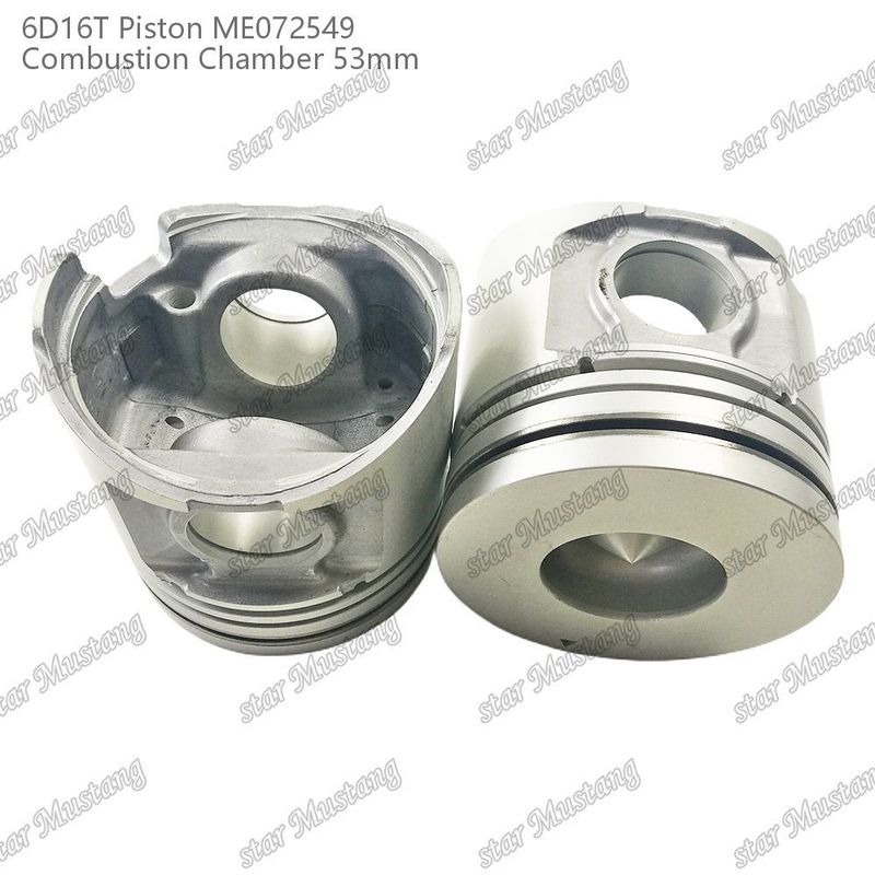 6D16T-24V Engine Piston Chamber Size 53mm 3kx2.5x4mm Pin Hole 38mm ME072549 For Mitsubishi Engine Spare Parts