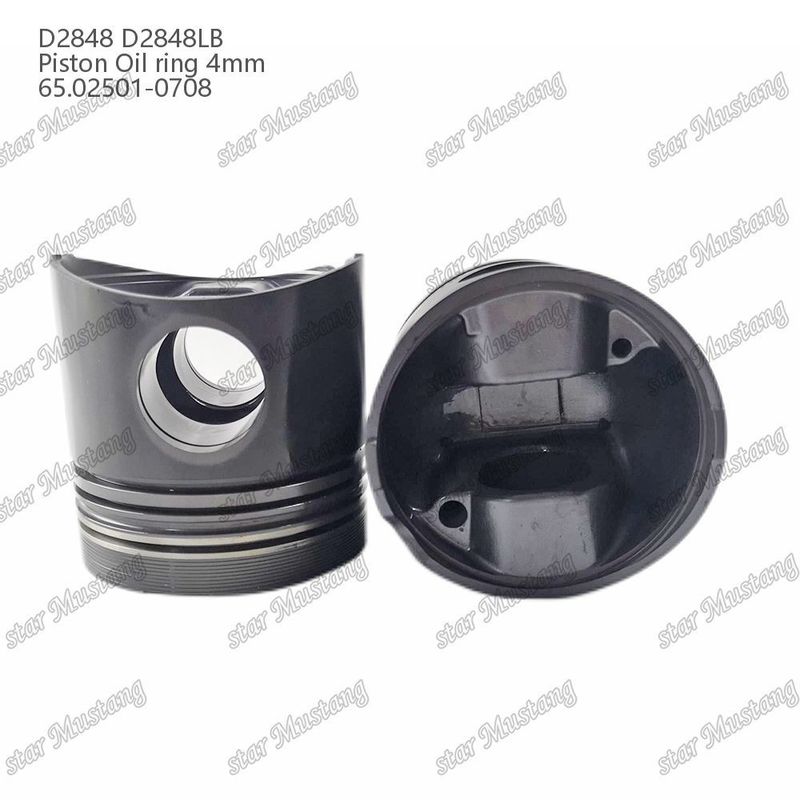 Piston D2848 D2848LB Oil ring 4mm 65.02501-0708 For Doosan Diesel Engine Repair Parts