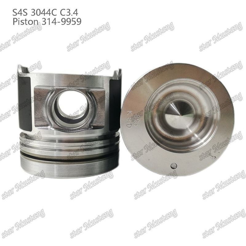 S4S 3044C C3.4 825 Engine Piston Alfin Chamber Size 53mm 60mm Oil Ring 4mm 314-9959 For Mitsubishi Engine Spare Parts