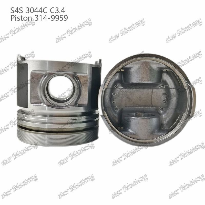 S4S 3044C C3.4 825 Engine Piston Alfin Chamber Size 53mm 60mm Oil Ring 4mm 314-9959 For Mitsubishi Engine Spare Parts