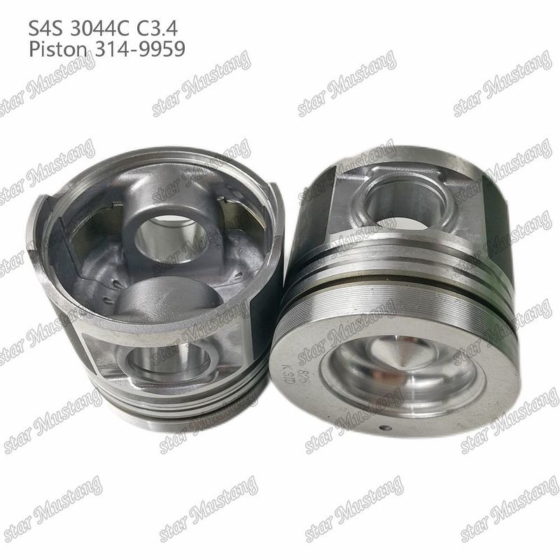S4S 3044C C3.4 825 Engine Piston Alfin Chamber Size 53mm 60mm Oil Ring 4mm 314-9959 For Mitsubishi Engine Spare Parts