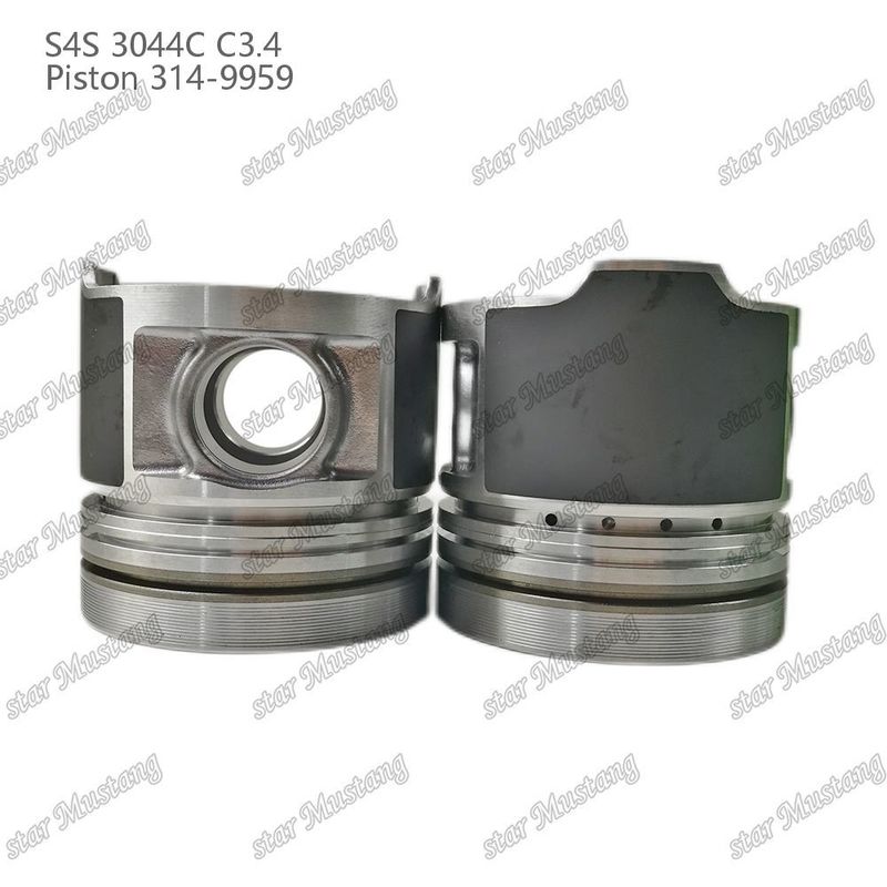 S4S 3044C C3.4 825 Engine Piston Alfin Chamber Size 53mm 60mm Oil Ring 4mm 314-9959 For Mitsubishi Engine Spare Parts