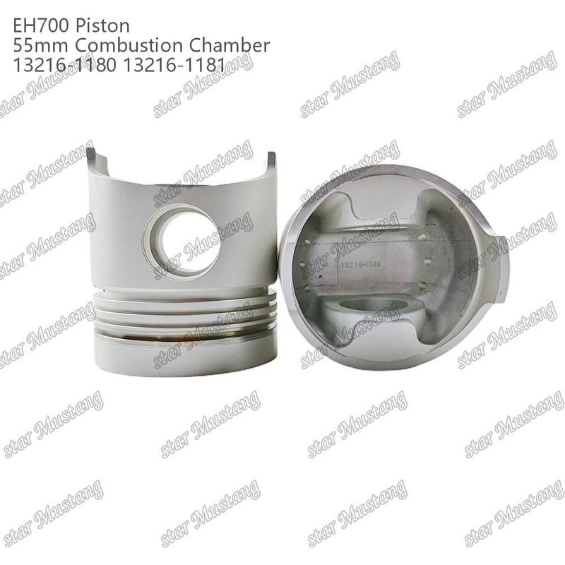 Piston EH700 55mm Combustion Chamber 13216-1181 13216-1180 For Hino Diesel Engine Repair Parts