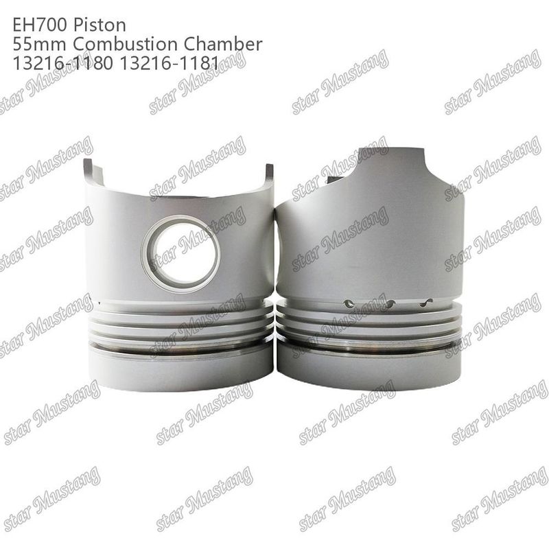 Piston EH700 55mm Combustion Chamber 13216-1181 13216-1180 For Hino Diesel Engine Repair Parts