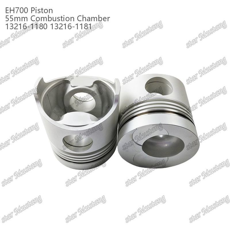 Piston EH700 55mm Combustion Chamber 13216-1181 13216-1180 For Hino Diesel Engine Repair Parts