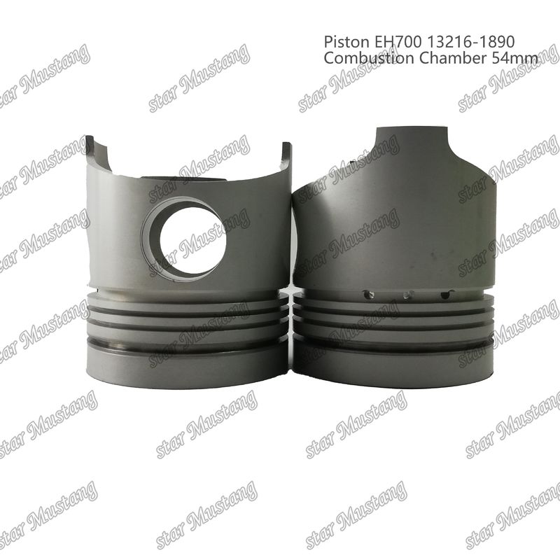 Piston EH700 Combustion Chamber 54mm 13216-1890 For Hino Diesel Engine Repair Parts