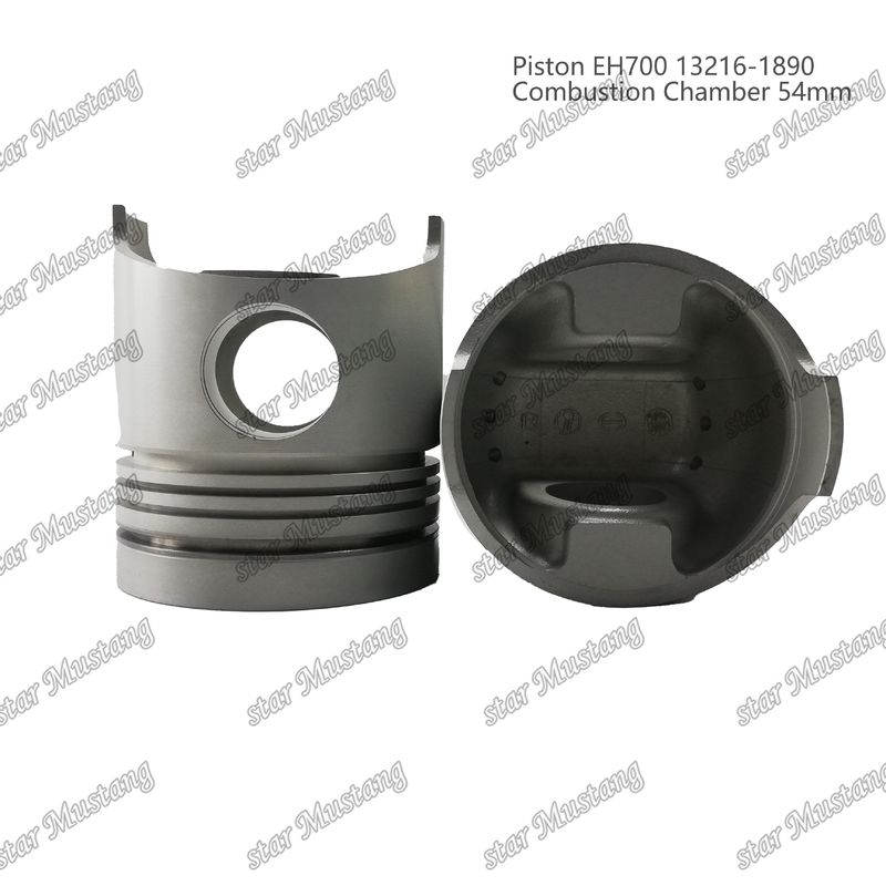 Piston EH700 Combustion Chamber 54mm 13216-1890 For Hino Diesel Engine Repair Parts