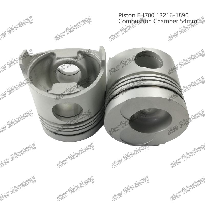 Piston EH700 Combustion Chamber 54mm 13216-1890 For Hino Diesel Engine Repair Parts
