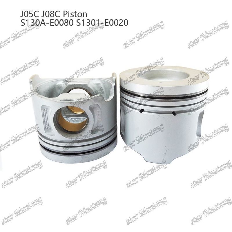 Piston J05C J08C With Copper Sleeve 65mm Combustion Chamber Internal Cooling S130A-E0080 S1301-E0020 For Hino