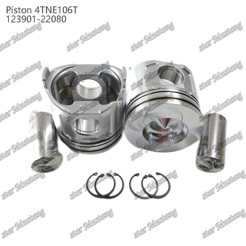 Piston 4TNE106T With Valve Print 123901-22080 For Yanmar Diesel Engine Repair Parts
