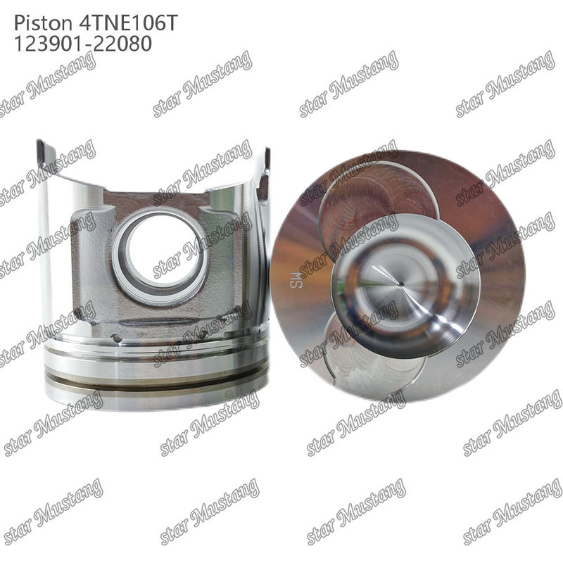 Piston 4TNE106T With Valve Print 123901-22080 For Yanmar Diesel Engine Repair Parts