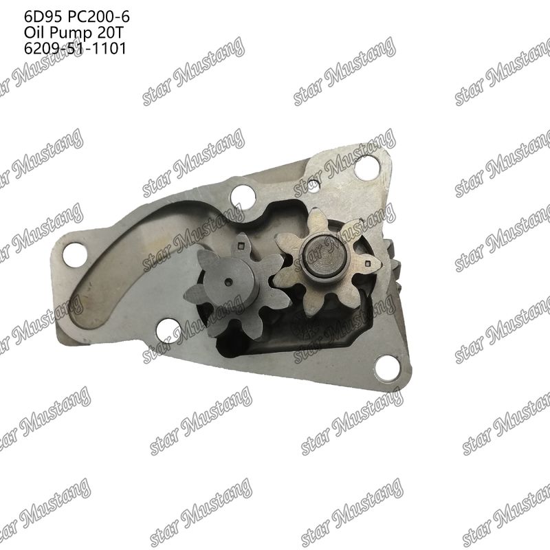 Oil Pump 6D95 PC200-6 20T 6209-51-1101 For Kumatsu  Engine Spare Parts