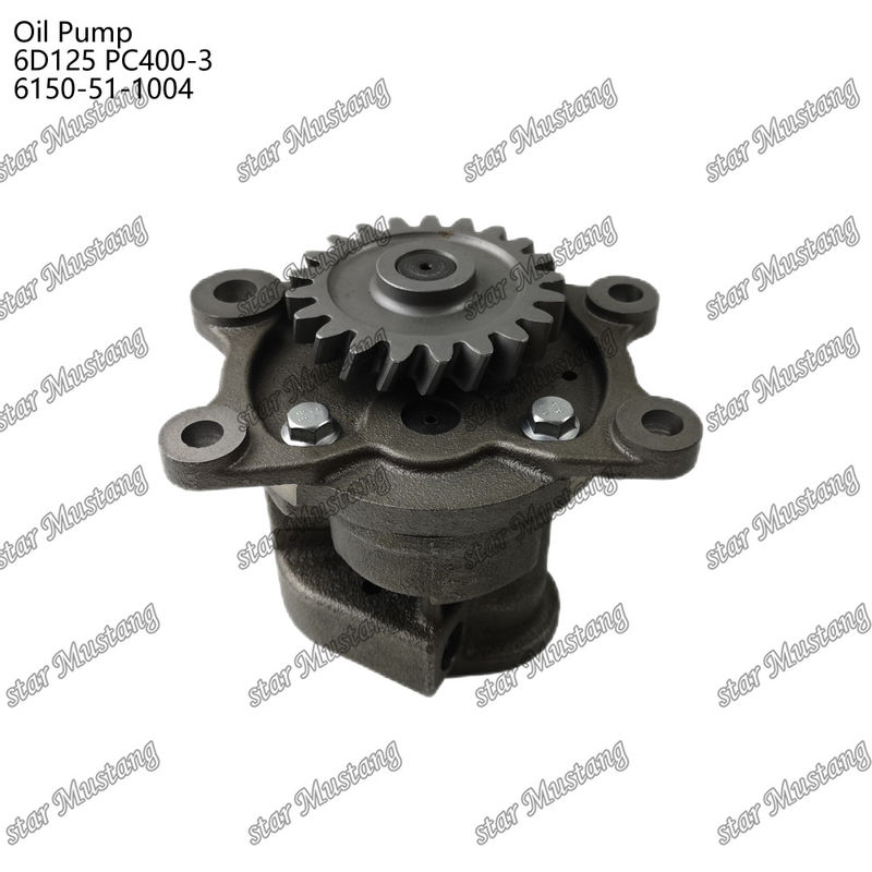 Oil Pump 6D125 PC400-3 Flat 6150-51-1004 For Kumatsu  Engine Spare Parts