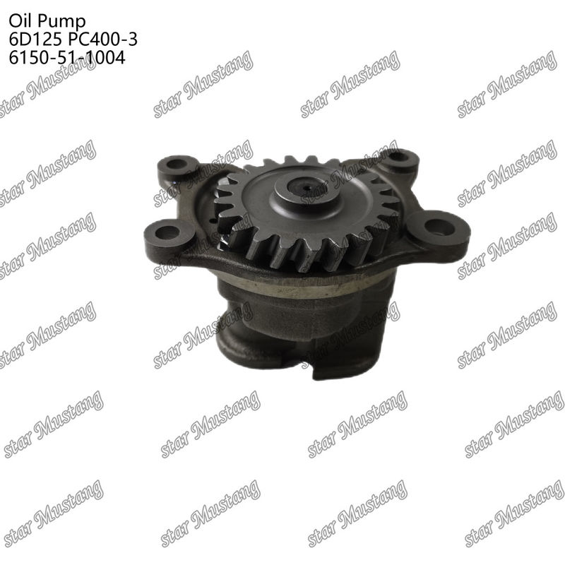 Oil Pump 6D125 PC400-3 Flat 6150-51-1004 For Kumatsu  Engine Spare Parts