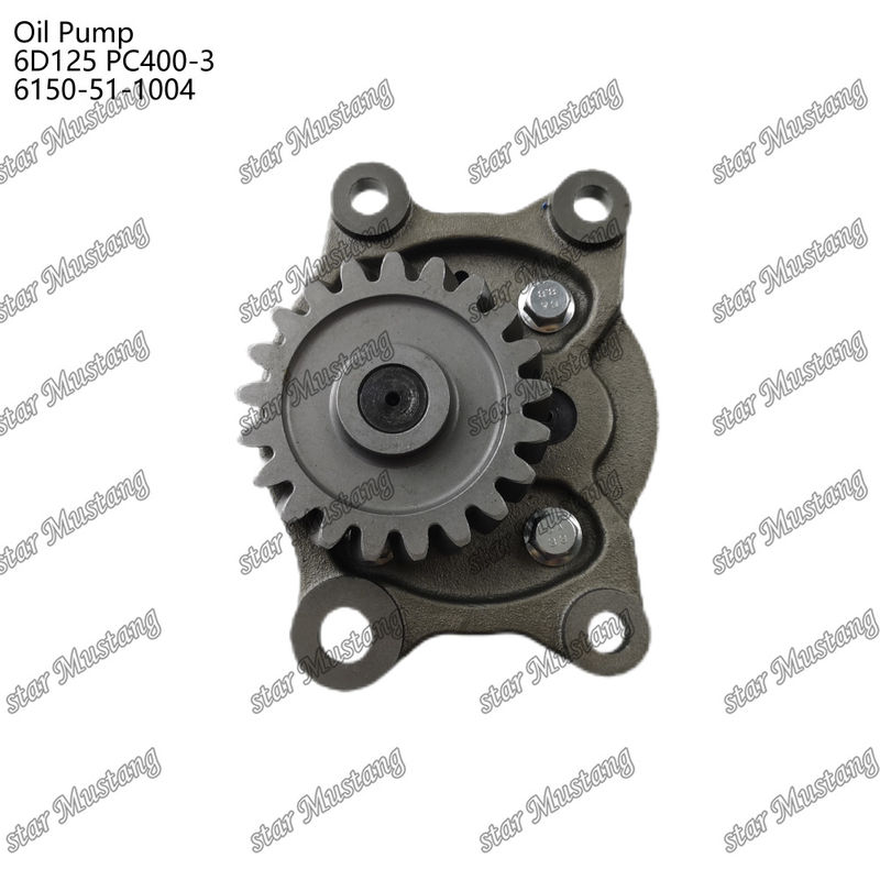 Oil Pump 6D125 PC400-3 Flat 6150-51-1004 For Kumatsu  Engine Spare Parts