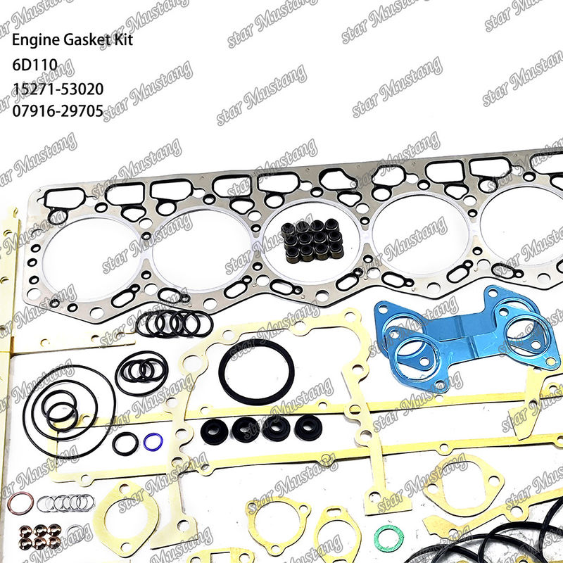 6D110 Full Gasket Set 6138-K1-9901 6138-K2-9901 Suitable For Komatsu