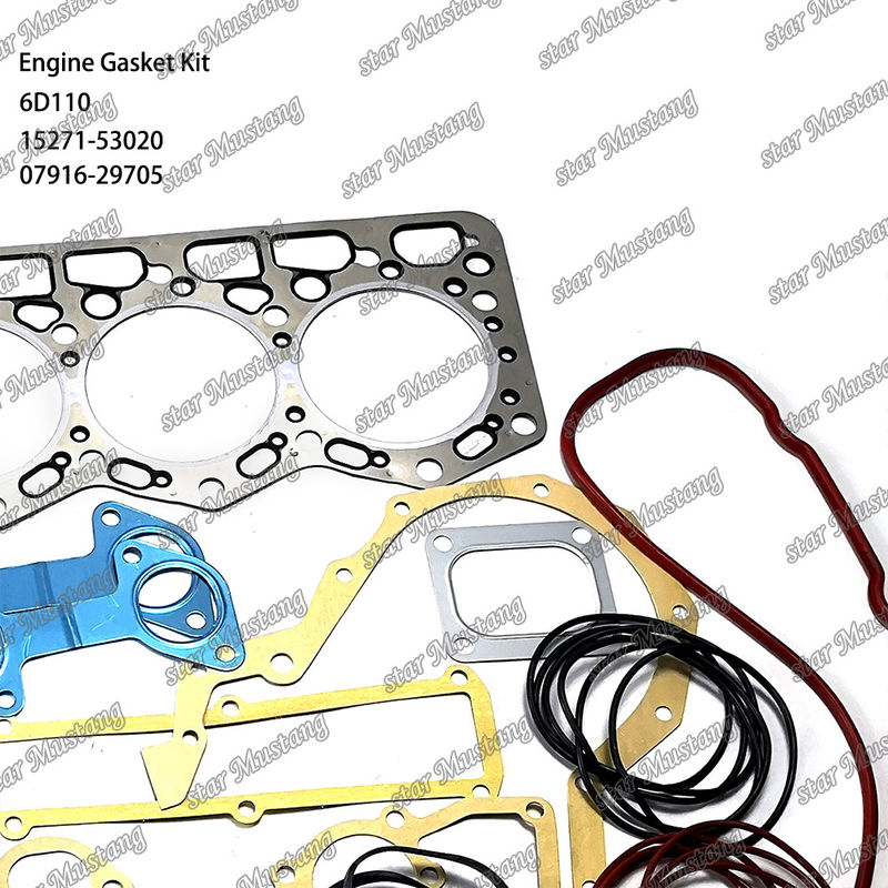 6D110 Full Gasket Set 6138-K1-9901 6138-K2-9901 Suitable For Komatsu