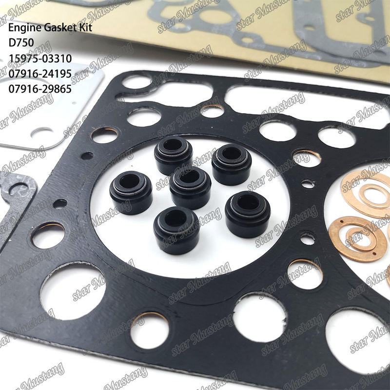 D750 Full Gasket Set Head Gasket 15975-03310 Upper 07916-24195 Lower 07916-29865 Suitable For Kubota