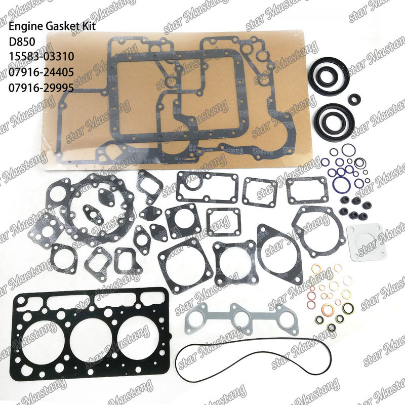 D850 Full Gasket Set Head Gasket 15583-03310 Upper 07916-24405 Lower 07916-29995 Suitable For Kubota