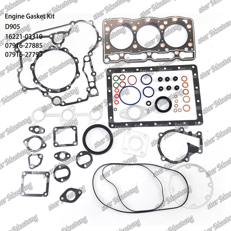D905 Full Gasket Set Head Gasket 16221-03310 Upper 07916-27885 Lower 07916-27799 Suitable For Kubota