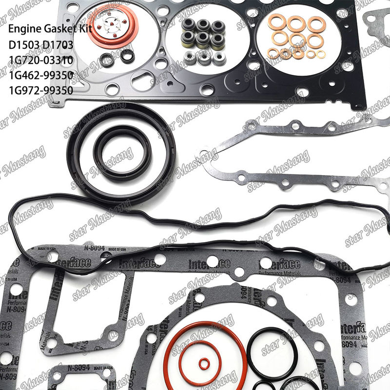 D1503 D1703 Full Gasket Set Metal 1G720-03310 1G462-99350 1G972-99350 Suitable For Kubota
