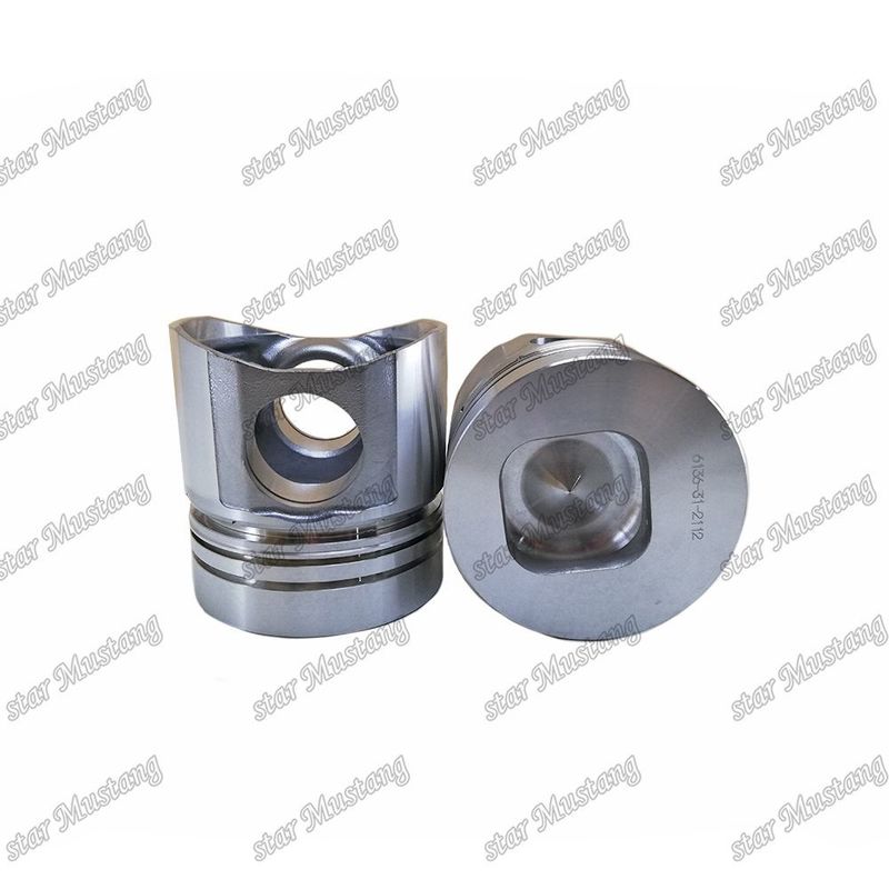 Piston 6D105-1 Square bottom 6136-31-2112 6136-31-2010  For Kumatsu Engine Spare Parts