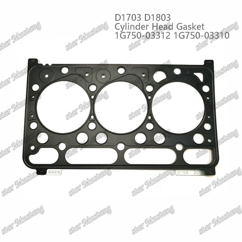 D1703 D1803 Cylinder Head Gasket Metal 1.20mm 1G750-03312 1G750-03310 Suitable For Kubota Engine