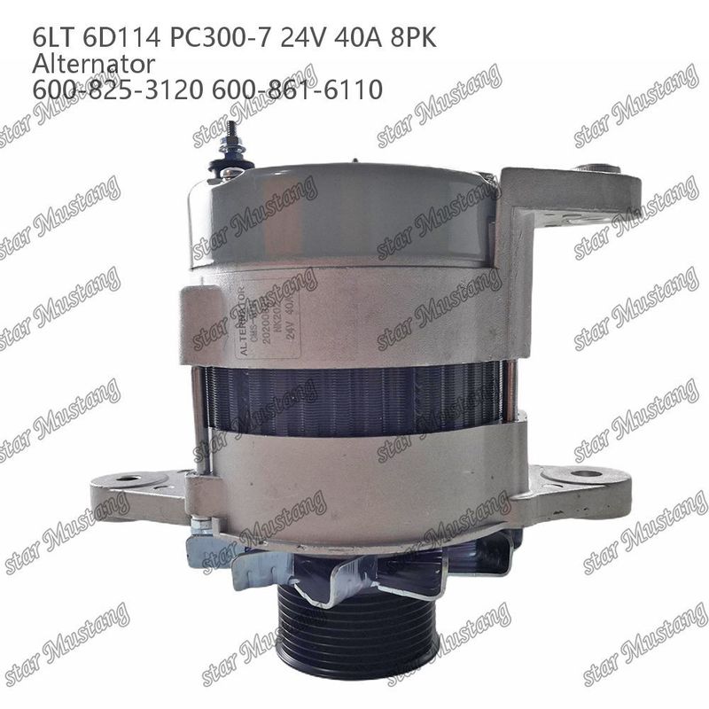 Alternator 6LT 6D114 PC300-7 24V 40A 8PK 600-825-3120 600-861-6110