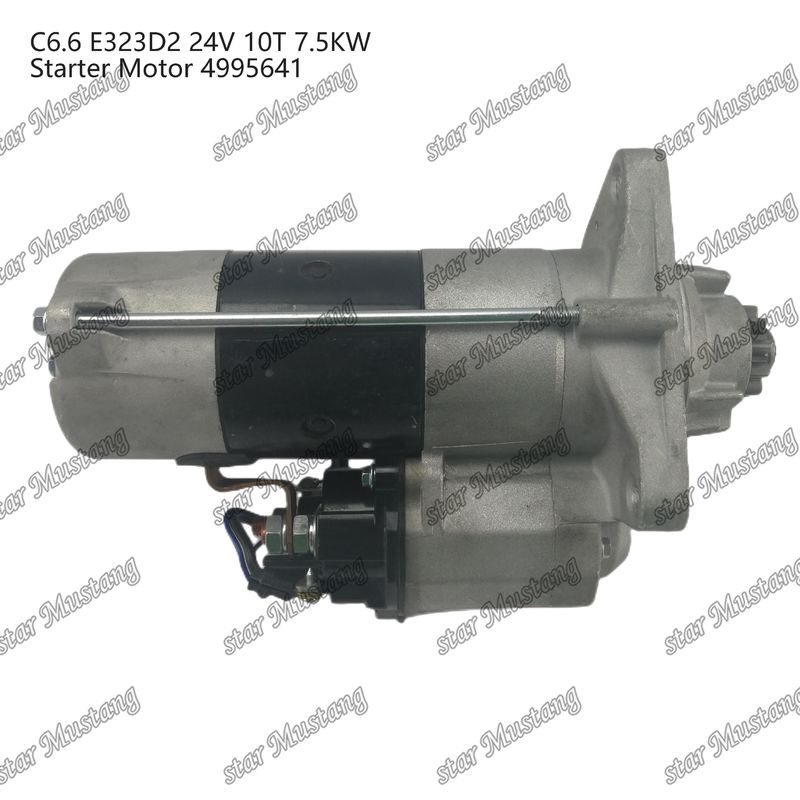 Engine Starter Motor C6.6 E323D2 24V 10T 7.5KW 4995641 For Caterpillar Engine Spare Parts