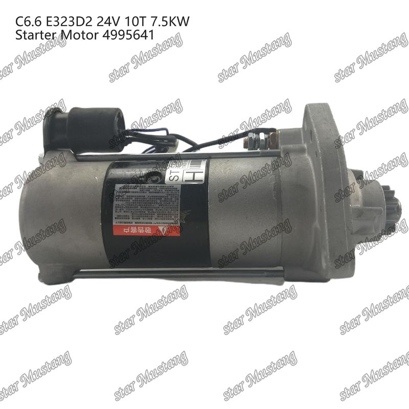 Engine Starter Motor C6.6 E323D2 24V 10T 7.5KW 4995641 For Caterpillar Engine Spare Parts