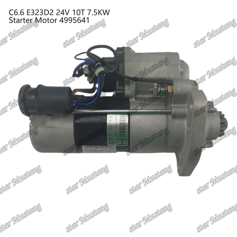 Engine Starter Motor C6.6 E323D2 24V 10T 7.5KW 4995641 For Caterpillar Engine Spare Parts