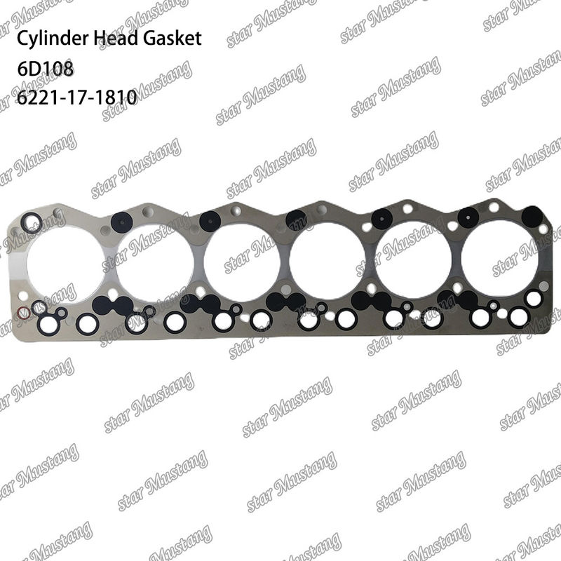 Cylinder Gasket 6D108 6221-17-1810 6221-11-1811  For KUMATSU Engine Spare Parts
