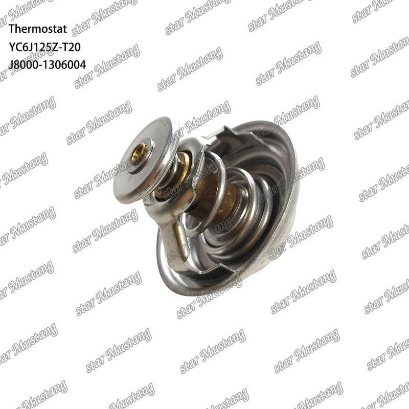 Thermostat YC6J125Z-T20 J8000-1306004 75℃ Engine Part with Integral Structure and 6 Months
